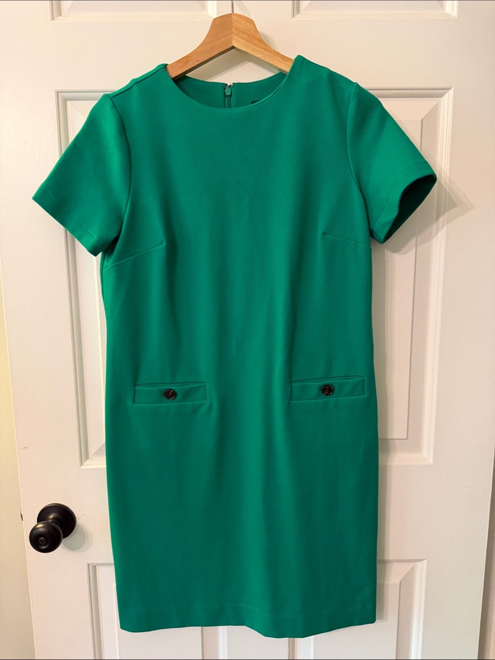 Ann Taylor Teal Short Sleeve Shift Dress